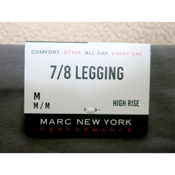NWT $49 Marc New York Performance Side Striped Stretch-Cotton 7/8 Leggings - M - Picture 5 of 13